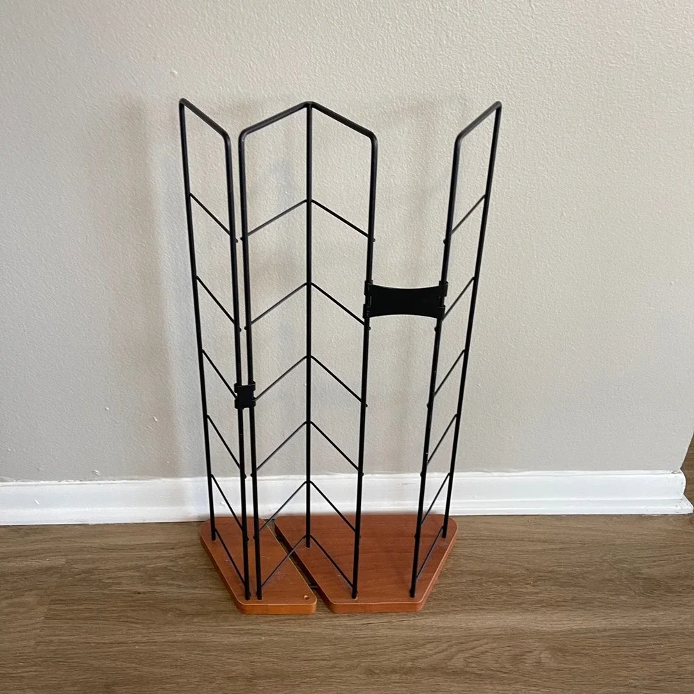 Vintage 100+ Y2k DVD CD Video Game Bluray Storage Desk Display Metal Wood Stand